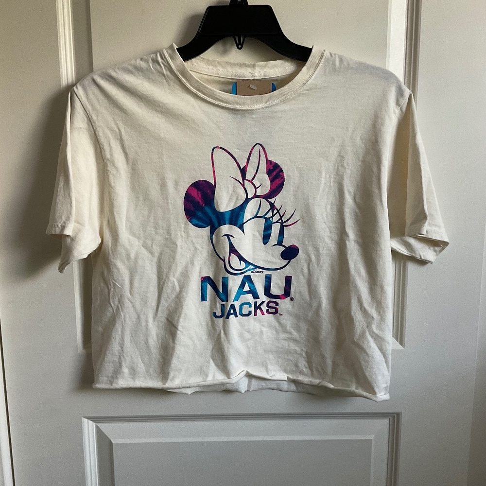 Blue 84/Disney Collab NAU Lumberjacks‎ Cropped Tee - Ivory - Size Small